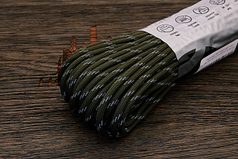 Паракорд светоотражающий «Army green», 1 метр