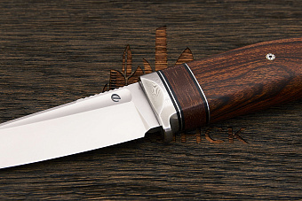 Нож туристический Геннадия Дедюхина Этно, клинок 122мм, сталь M398, рукоять дерево