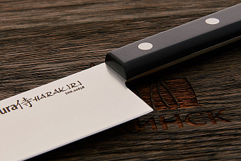 Нож кухонный Samura шеф 208мм, сталь AUS-8, рукоять пластик черный