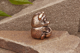 Бусина на темляк Мишка от мастерской Крымская бронза