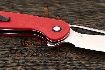 Нож складной CJRB Lago, клинок 87мм, сталь AR-RPM9, рукоять G10 красный