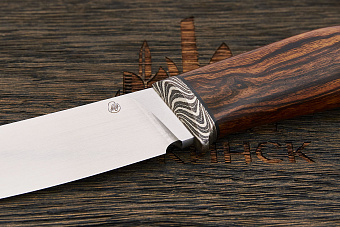 Нож разделочный Дмитрия Пудова КрейсерЪ, клинок 120мм, сталь M398, рукоять ironwood Т2