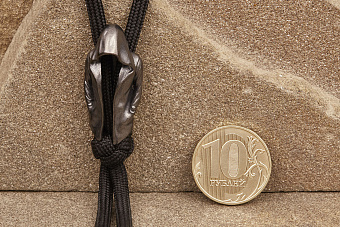 Титановая бусина на темляк Невидимка серый