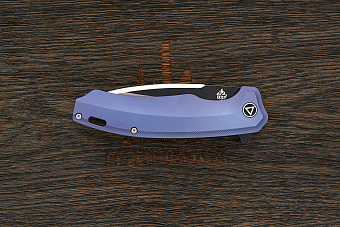 Нож складной QSP Woodpecker, клинок 94мм, сталь M390, рукоять титан синий