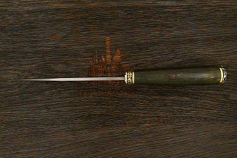 Разделочный нож Игоря Пампуха Модель 007, клинок 145мм, булат легированный, рукоять дерево стаб.