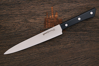 Нож кухонный Samura гастрономический 195мм, сталь AUS-8, рукоять пластик черный