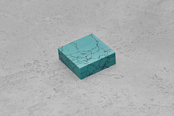 Вставка декоративная из кориана, 30х30х10мм малахит