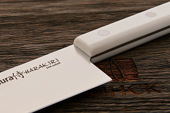 Нож кухонный Samura шеф 208мм, сталь AUS-8, рукоять пластик белый