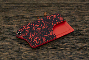 Картхолдер цветной из кайдекса Toxic Skull 