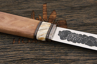 Разделочный нож народов севера Iron craft, рукоять стаб.яблоня