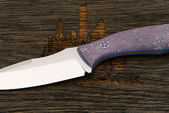 Нож EDC Владимира Толкачева ГлиссерЪ, клинок 78мм, сталь X105, рукоять crazyfiber