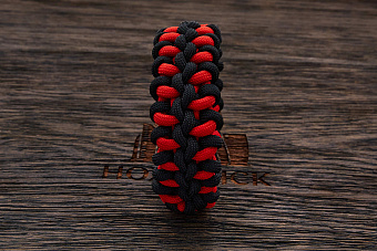 Браслет "Fire" black/red, размер М