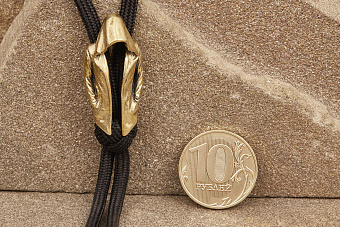 Титановая бусина на темляк Невидимка желтый