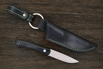 Нож туристический Beaver knife GranTourismo, клинок 105мм, сталь Х12МФ, рукоять микарта чёрная-З
