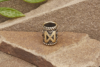 Бусина на темляк Руна Дагаз от мастерской Крымская бронза