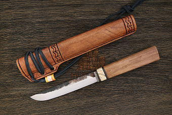 Разделочный нож народов севера Iron craft, рукоять стаб.яблоня