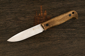 Нож туристический Kizlyar Supreme Forester, клинок 119мм, сталь AUS-10Co, рукоять орех