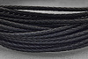 Кожаный плетеный шнурок 3,0мм (чёрный), 1 метр - фото №2