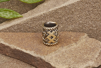 Бусина на темляк Руна Ингуз от мастерской Крымская бронза