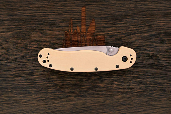 Складной нож Ontario RAT-1, сталь AUS 8, рукоять нейлон бежевый