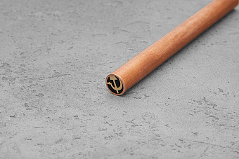 Мозаичный пин "Серп и молот" 10,0x100 мм, контур - медь, центр - латунь черный