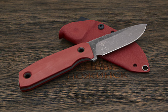 Нож EDC Нож с Котом Пионер 2, клинок 88мм, сталь VG-10, рукоять G10