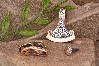 Замок на браслет "Топор плетёнка" 