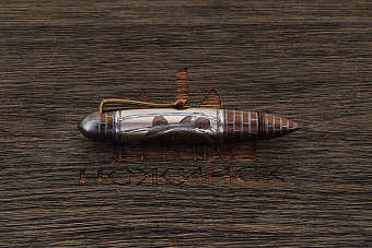 Авторская титановая ручка Дмитрия Стрельцова «Цеппелин. Bad Teddy за решеткой»