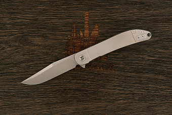 Складной нож Dr. Tech Pikeblade, сталь D2, рукоять титан серый