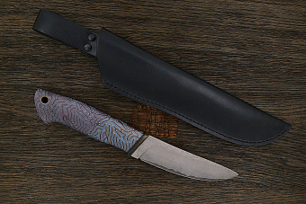 Разделочный нож Дмитрия Демина Скиннер в пенале, сталь QPM53/95X18