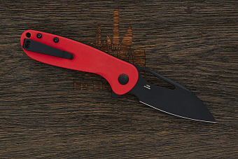 Нож складной CJRB Lago, клинок 87мм, сталь AR-RPM9 PVD, рукоять G10 красный
