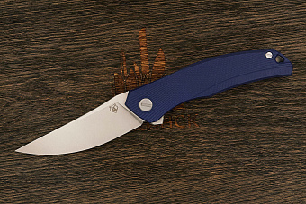 Складной нож Shirogorov knives Quantium Ursus, сталь Cromax PM, рукоять G10 синий
