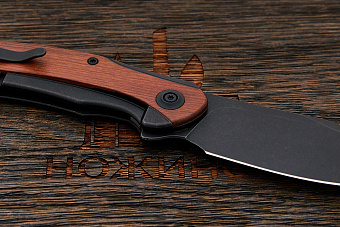Складной нож We Knife Snick, сталь CPM-20CV, рукоять титан/дерево