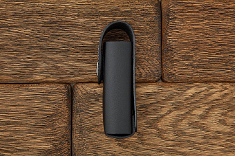 Чехол на ремень кожаный черный, модель 0524