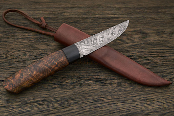 Разделочный нож Павла Никитина Скандинав, рукоять орех