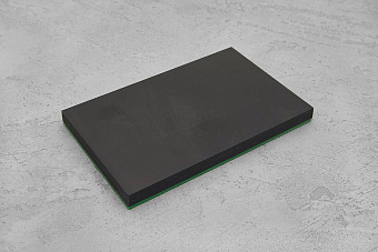 Микарта, плашка 130x80x10(+)мм, с зелёным спейсером 2,0мм