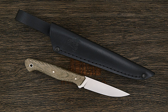 Разделочный нож Къметь, клинок 85мм, сталь Lomax, рукоять микарта