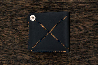 Кошелек с ножом черный