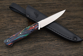 Разделочный нож Къметь, клинок 90мм, сталь Elmax, рукоять микарта