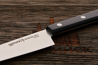 Нож кухонный Samura универсальный 120мм, сталь AUS-8, рукоять пластик черный
