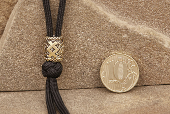 Бусина на темляк Руна Ингуз от мастерской Крымская бронза