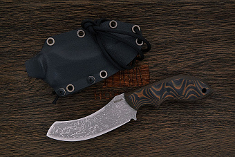 Тактический нож Волчий век Кондрат-10, сталь Niolox, рукоять G-10 черно-коричневый