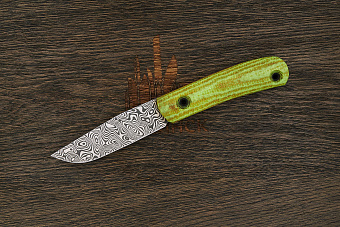 Нож туристический Lizard knives, клинок 95мм, сталь Х12МФ, рукоять микарта, ножны бежево-зелёные