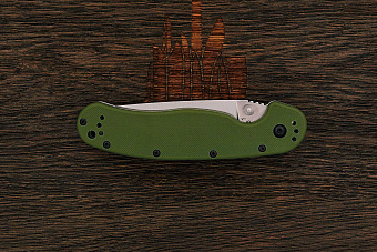 Складной нож Ontario RAT-1, сталь AUS 8, рукоять нейлон зеленый