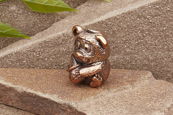 Бусина на темляк Мишка от мастерской Крымская бронза