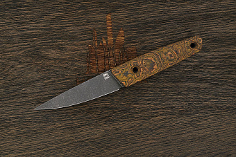 Нож туристический Lizard knives, клинок 100мм, сталь D2, рукоять Crazyfiber, ножны оливковые