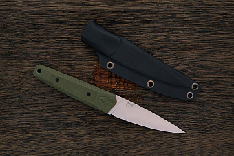 Разделочный нож Owl knife Tyto-F, сталь M390, рукоять G10 зеленый