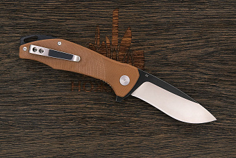 Нож складной QSP Raven, клинок 86мм, сталь D2, рукоять G10 бежевый