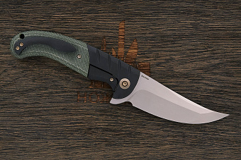 Складной нож We Knife Curvaceous, сталь CPM-20CV, рукоять титан/микарта