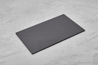Карбон twill 3К полотно, плашка 130x80x3мм